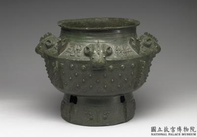 图片[3]-Lei wine vessel with goat-head high reliefs and knob pattern, late Shang dynasty, c. 13th-11th century BCE-China Archive